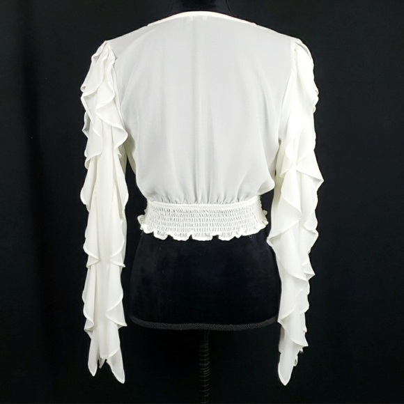 Privy Ruffle Long Sleeve Top Size Small - Picture 10 of 10